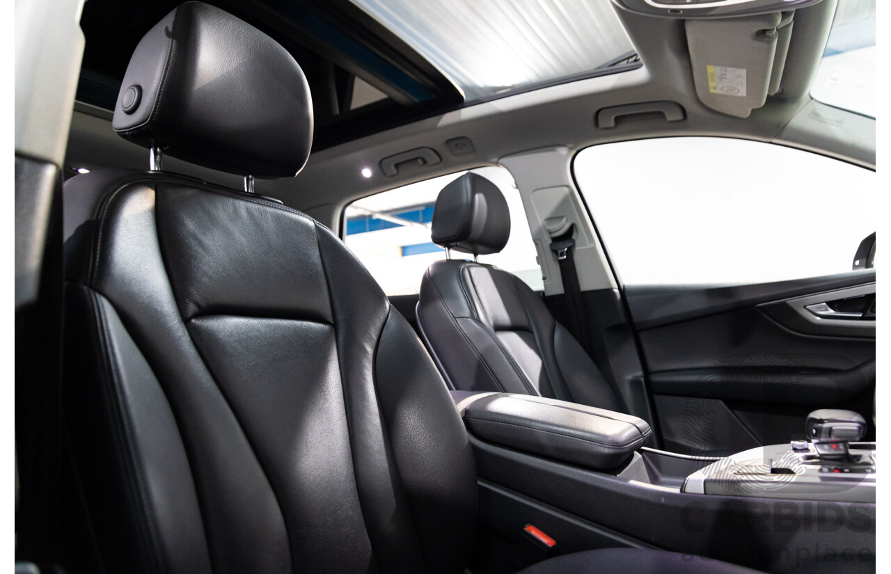 08/2017 Audi Q7 3.0 TDI Quattro (160kW AWD) 4M MY17 4d Wagon Orca Black Metallic Turbo Diesel V6 3.0L