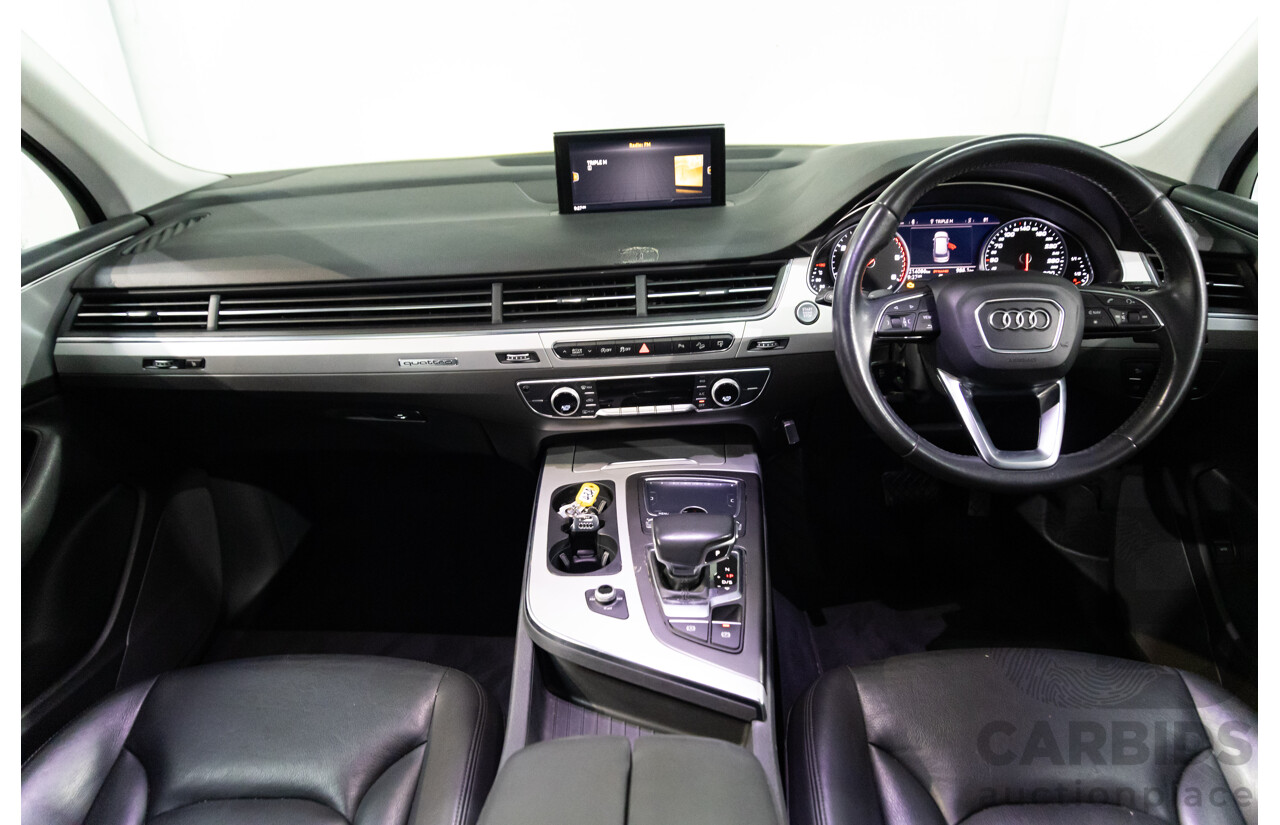 08/2017 Audi Q7 3.0 TDI Quattro (160kW AWD) 4M MY17 4d Wagon Orca Black Metallic Turbo Diesel V6 3.0L