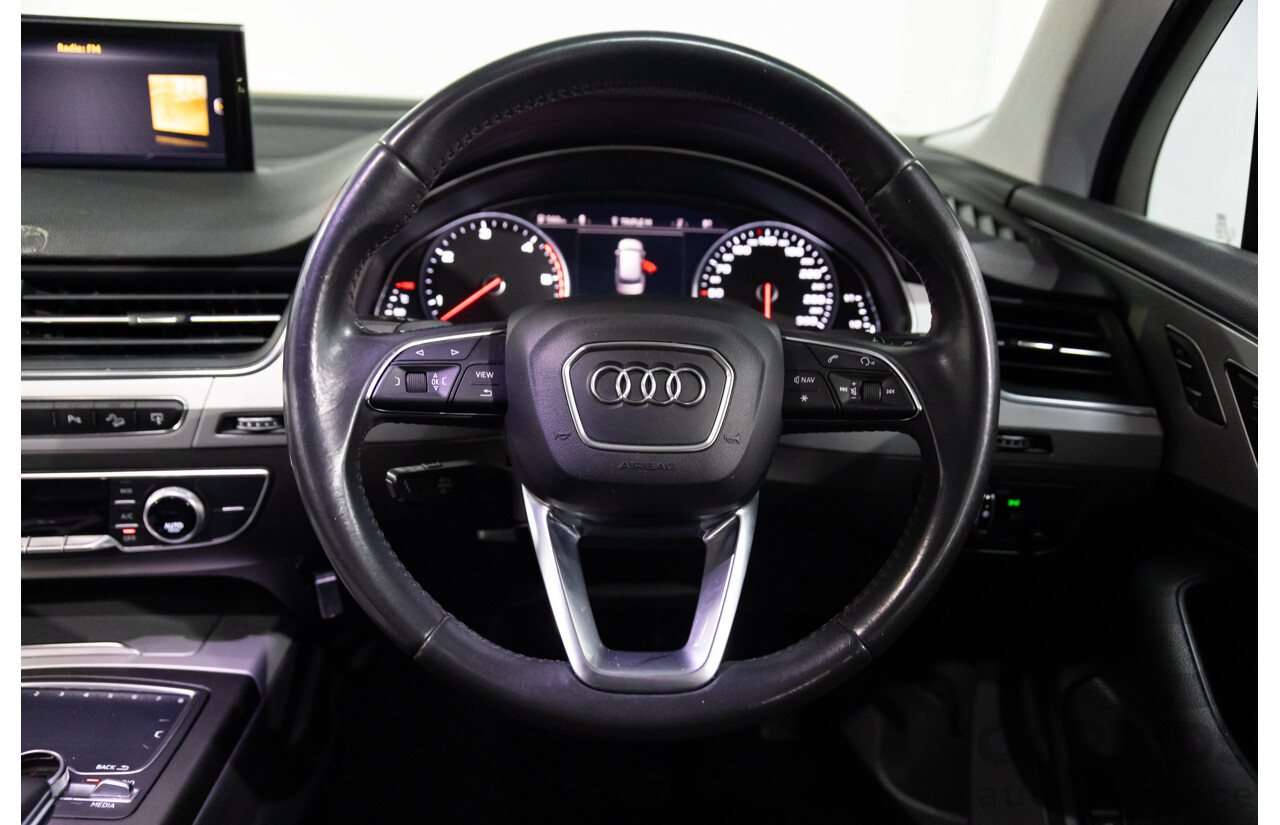 08/2017 Audi Q7 3.0 TDI Quattro (160kW AWD) 4M MY17 4d Wagon Orca Black Metallic Turbo Diesel V6 3.0L