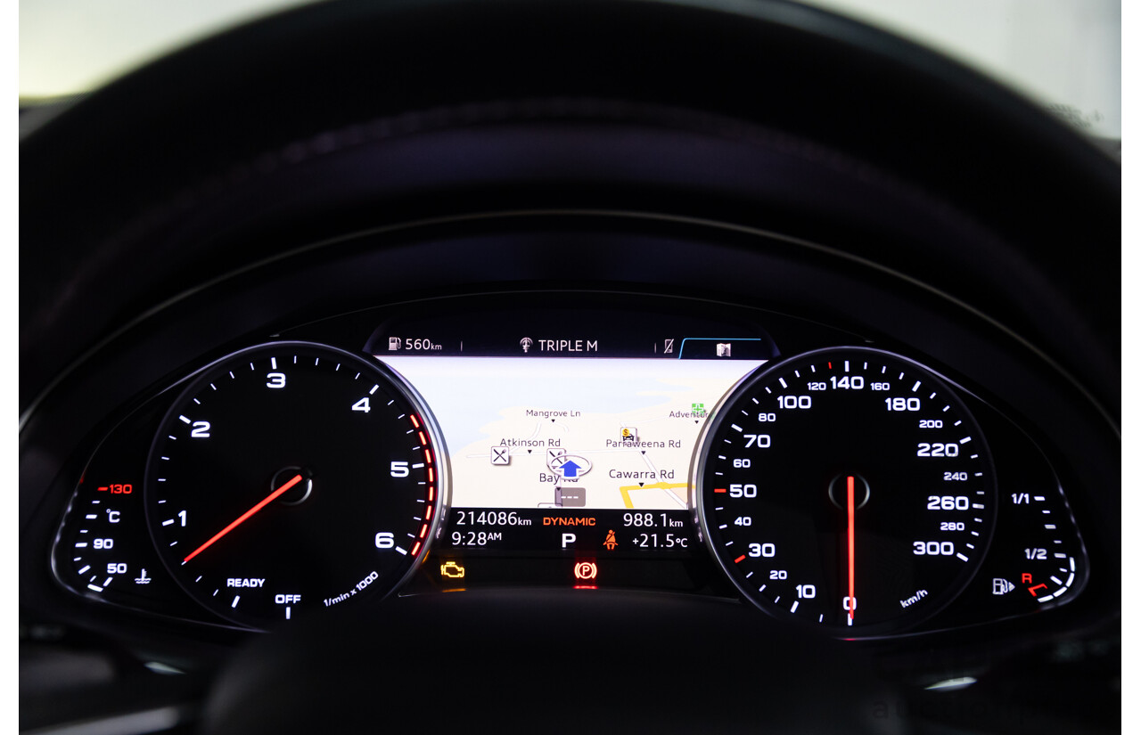 08/2017 Audi Q7 3.0 TDI Quattro (160kW AWD) 4M MY17 4d Wagon Orca Black Metallic Turbo Diesel V6 3.0L