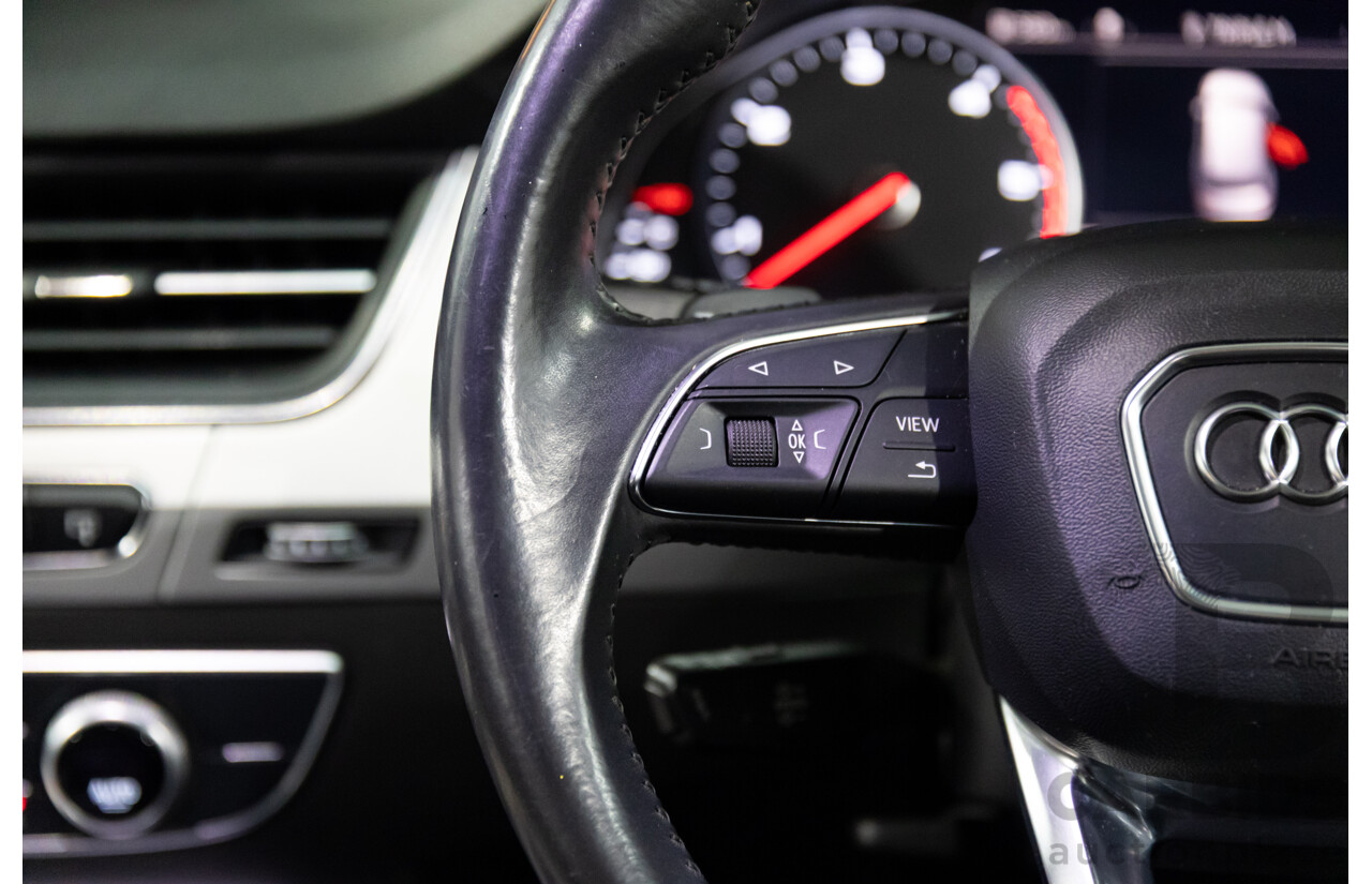 08/2017 Audi Q7 3.0 TDI Quattro (160kW AWD) 4M MY17 4d Wagon Orca Black Metallic Turbo Diesel V6 3.0L