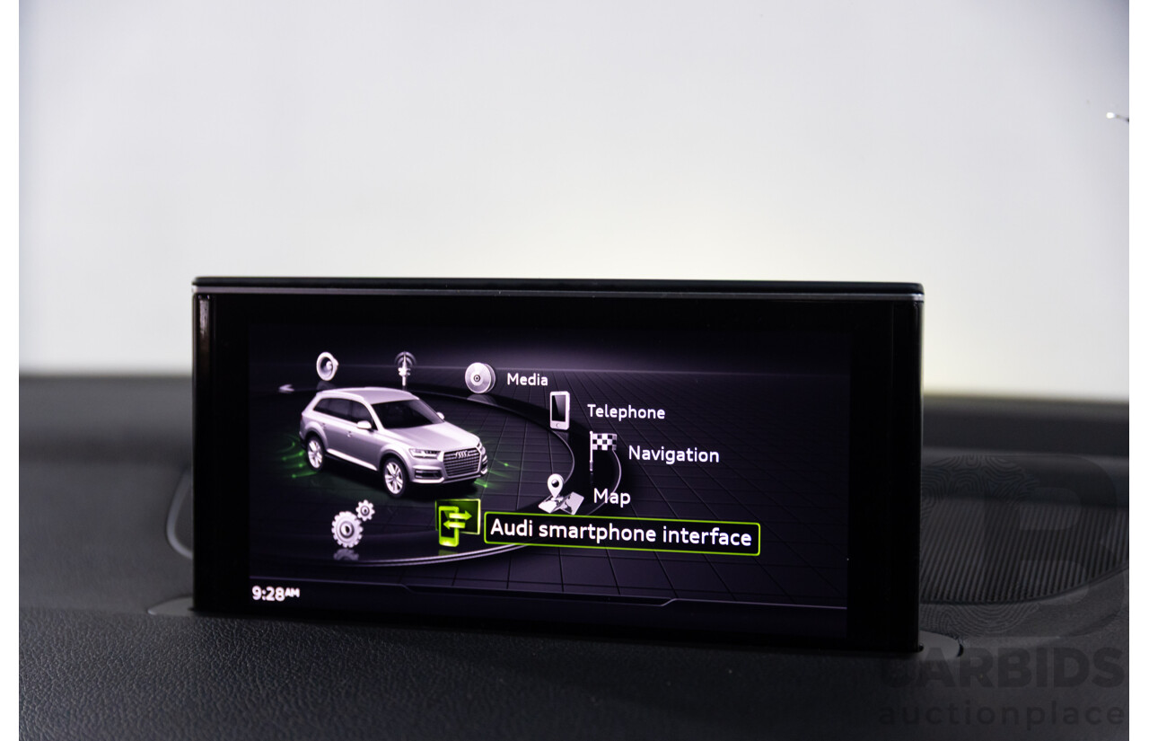 08/2017 Audi Q7 3.0 TDI Quattro (160kW AWD) 4M MY17 4d Wagon Orca Black Metallic Turbo Diesel V6 3.0L