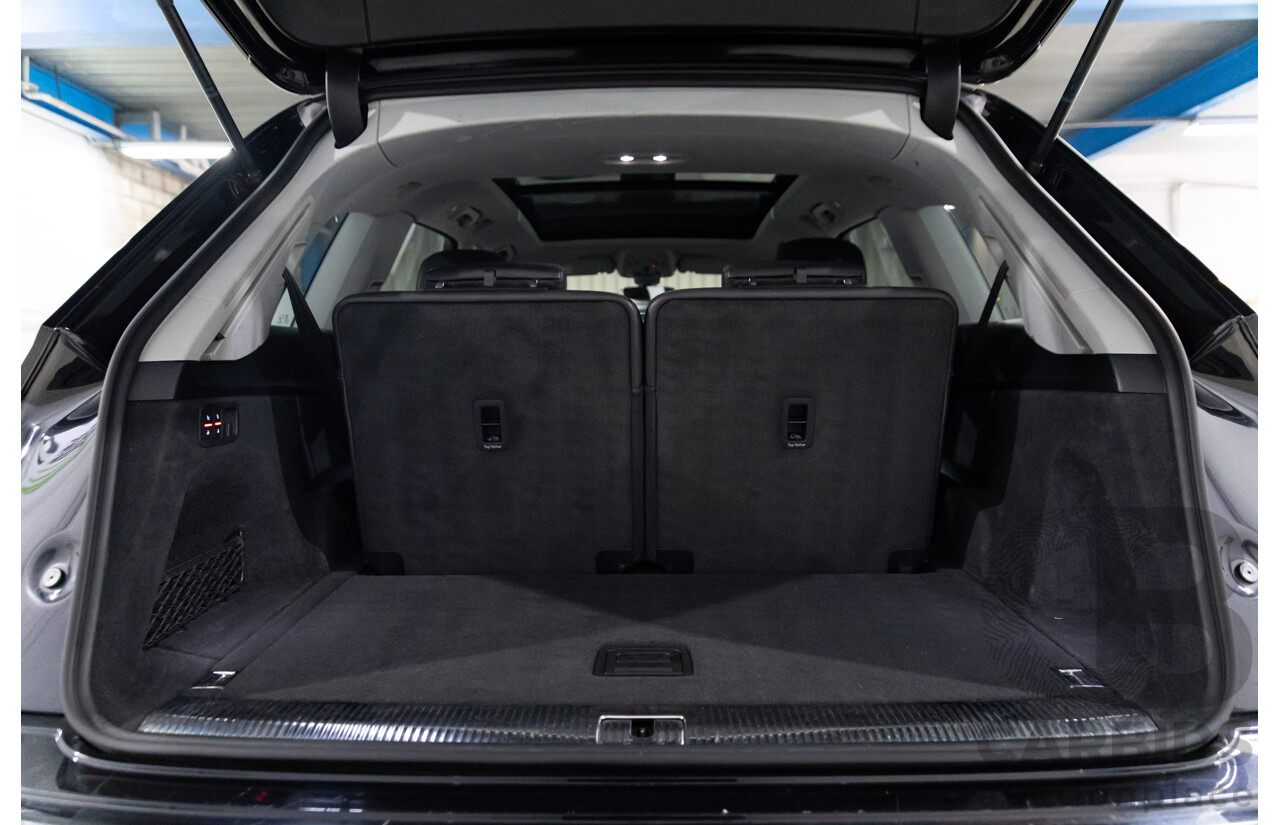 08/2017 Audi Q7 3.0 TDI Quattro (160kW AWD) 4M MY17 4d Wagon Orca Black Metallic Turbo Diesel V6 3.0L