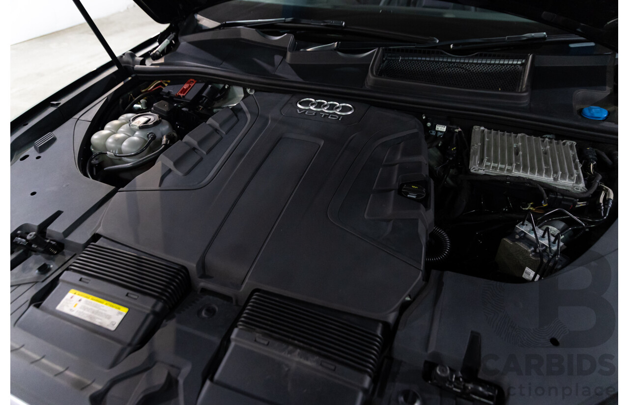 08/2017 Audi Q7 3.0 TDI Quattro (160kW AWD) 4M MY17 4d Wagon Orca Black Metallic Turbo Diesel V6 3.0L