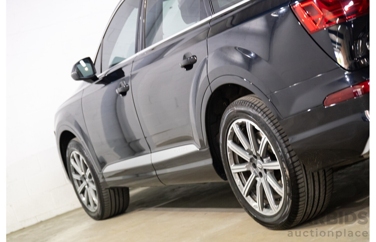 08/2017 Audi Q7 3.0 TDI Quattro (160kW AWD) 4M MY17 4d Wagon Orca Black Metallic Turbo Diesel V6 3.0L