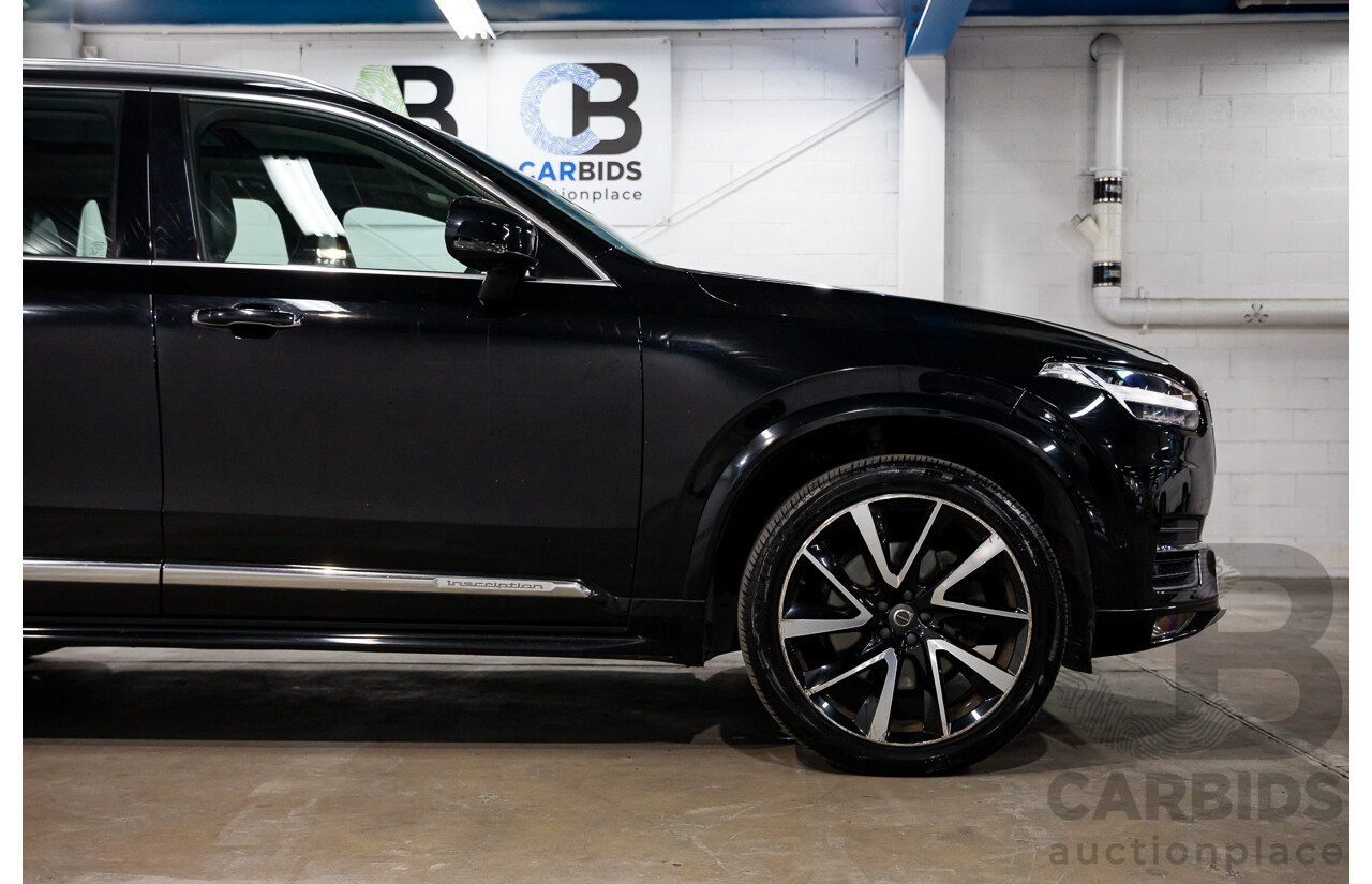 08/2018 Volvo XC90 T6 Inscription (AWD) 256 MY19 4d Wagon Onyx Black Twincharged 2.0L