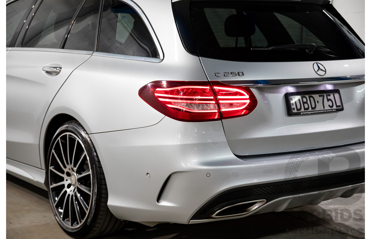 10/2015 Mercedes-Benz C250 AMG Line 205 4d Wagon Iridium Silver Metallic Turbo 2.0L