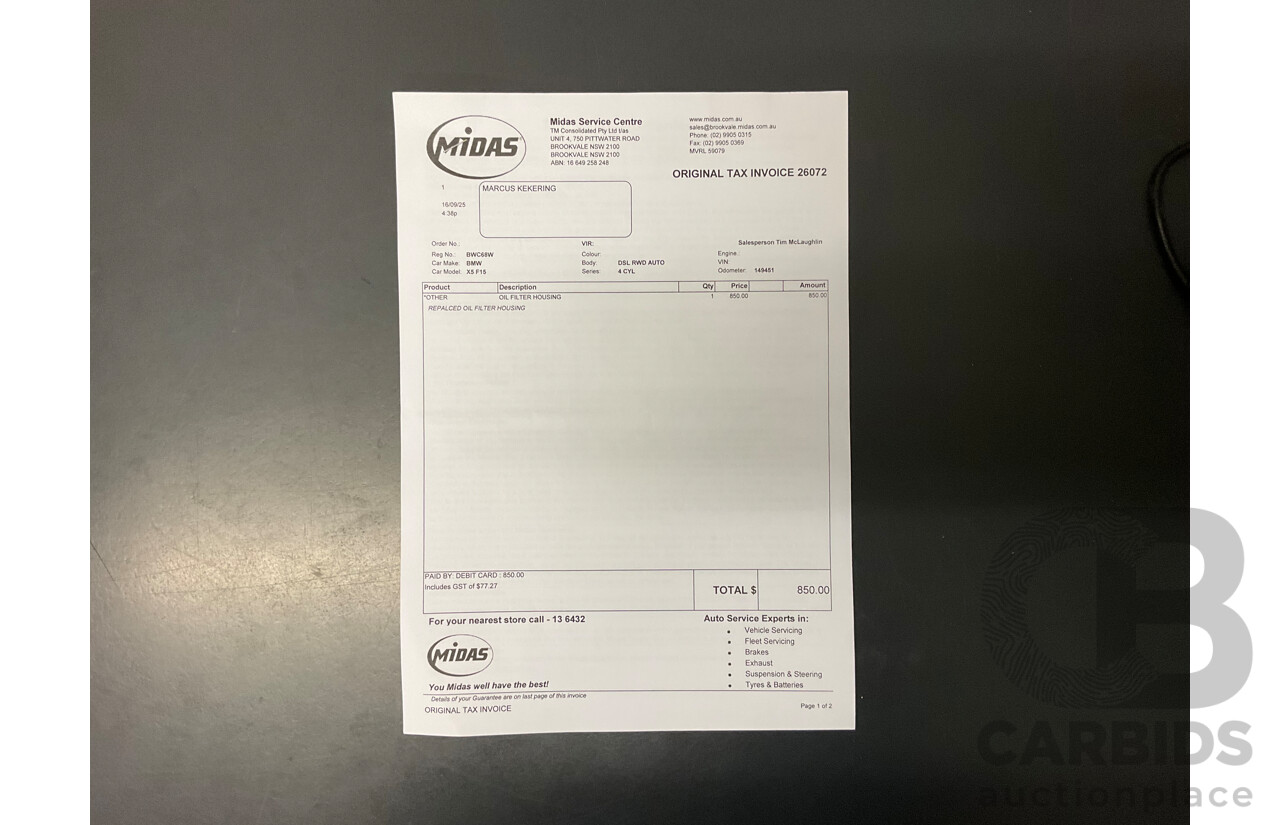 4/2011 Bmw X3 Xdrive 20d F25 4d Wagon Grey Turbo Diesel 2.0L