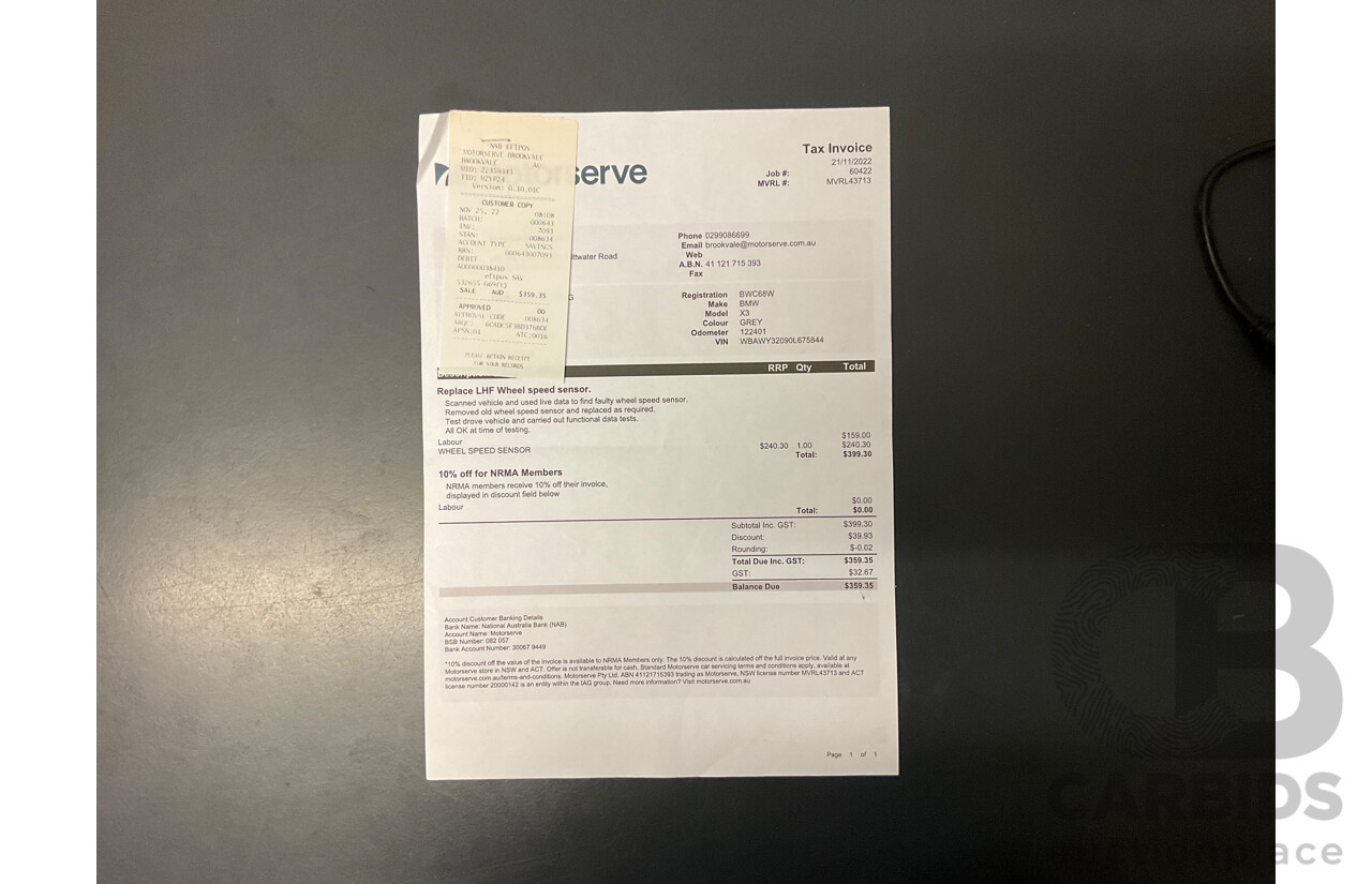 4/2011 Bmw X3 Xdrive 20d F25 4d Wagon Grey Turbo Diesel 2.0L