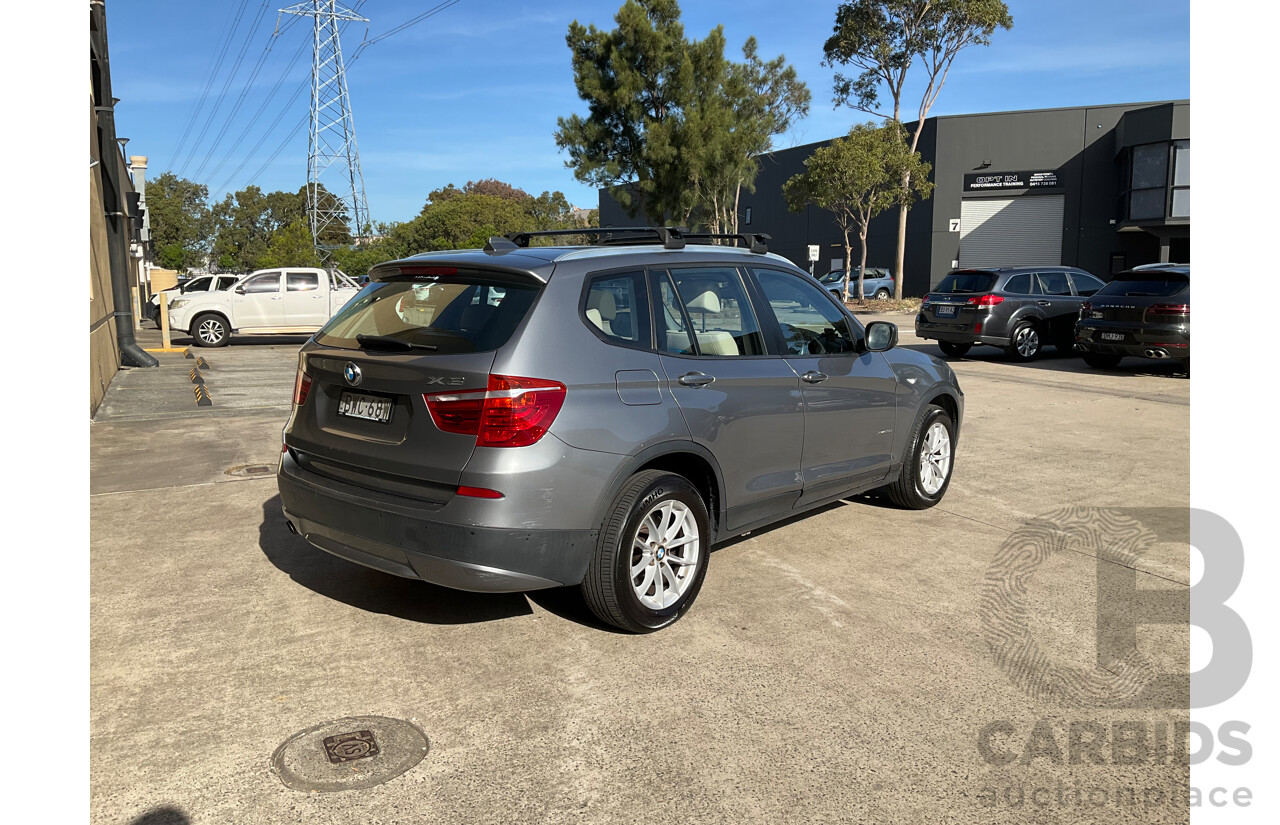 4/2011 Bmw X3 Xdrive 20d F25 4d Wagon Grey Turbo Diesel 2.0L