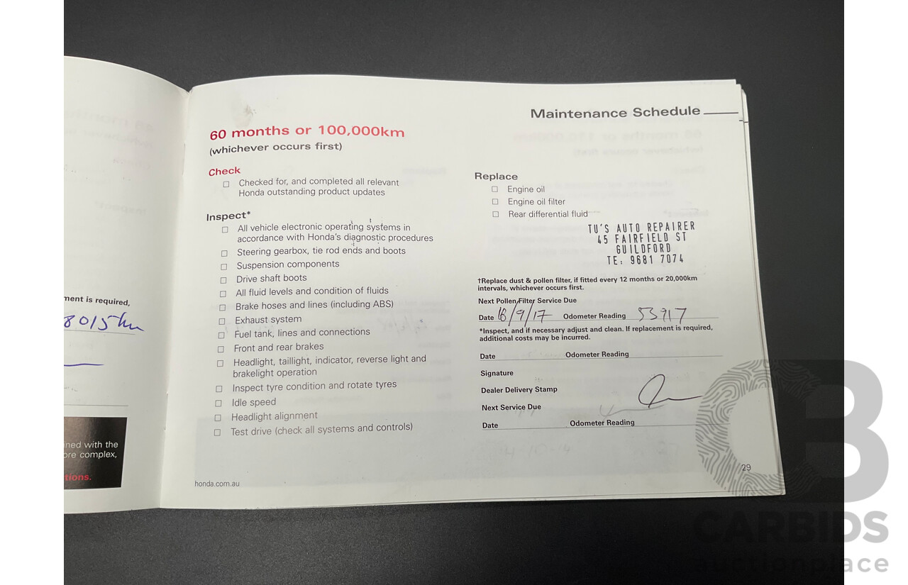 4/2011 Honda CR-V (4x4) Luxury MY10 4d Wagon Grey 2.4L