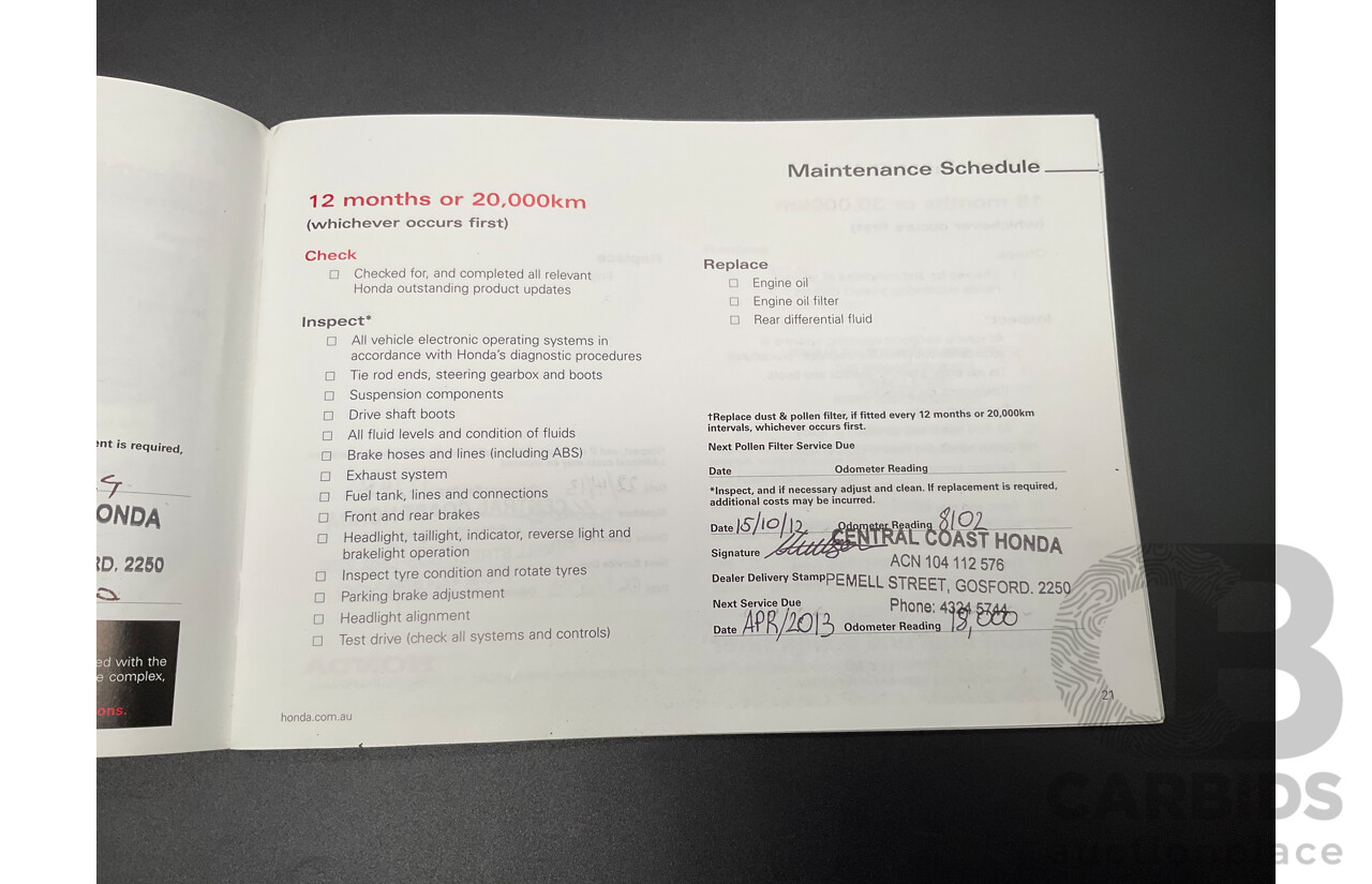 4/2011 Honda CR-V (4x4) Luxury MY10 4d Wagon Grey 2.4L