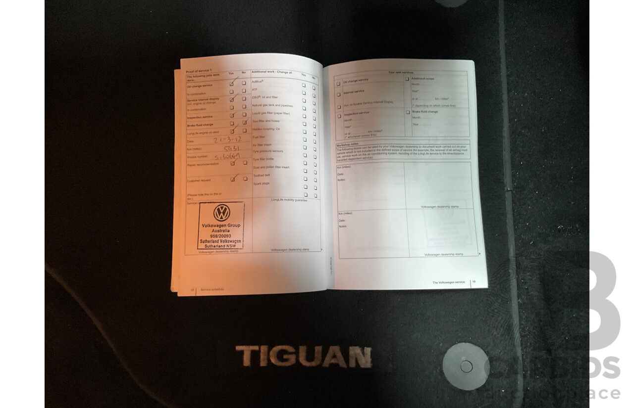 6/2011 Volkswagen Tiguan 125 TSI 5NC MY11 4d Wagon Silver 2.0L