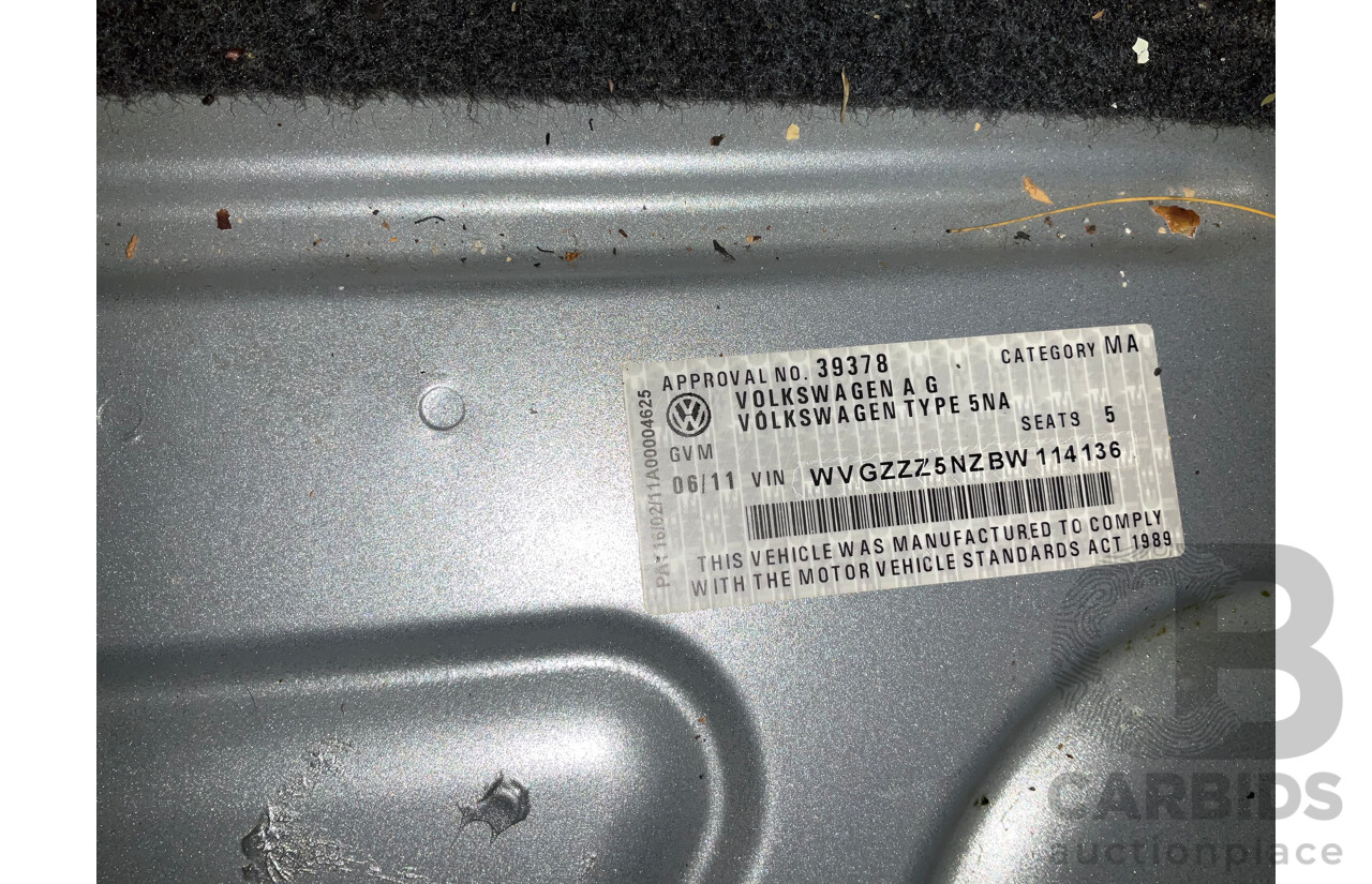 6/2011 Volkswagen Tiguan 125 TSI 5NC MY11 4d Wagon Silver 2.0L