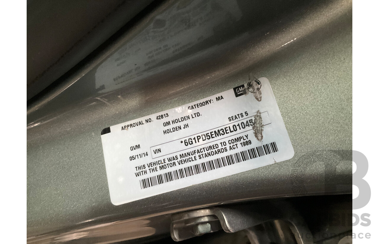 11/2014 Holden Cruze Z-Series JH MY14 4d Sedan Grey 1.8L