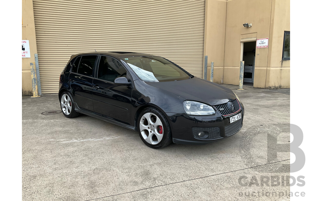 4/2008 Volkswagen Golf GTi 1K MY08 Upgrade 5d Hatchback Black Turbo 2.0L