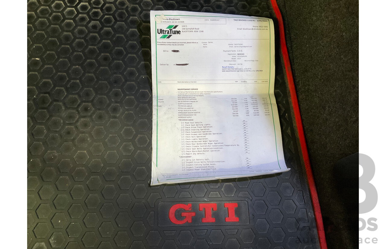 4/2008 Volkswagen Golf GTi 1K MY08 Upgrade 5d Hatchback Black Turbo 2.0L