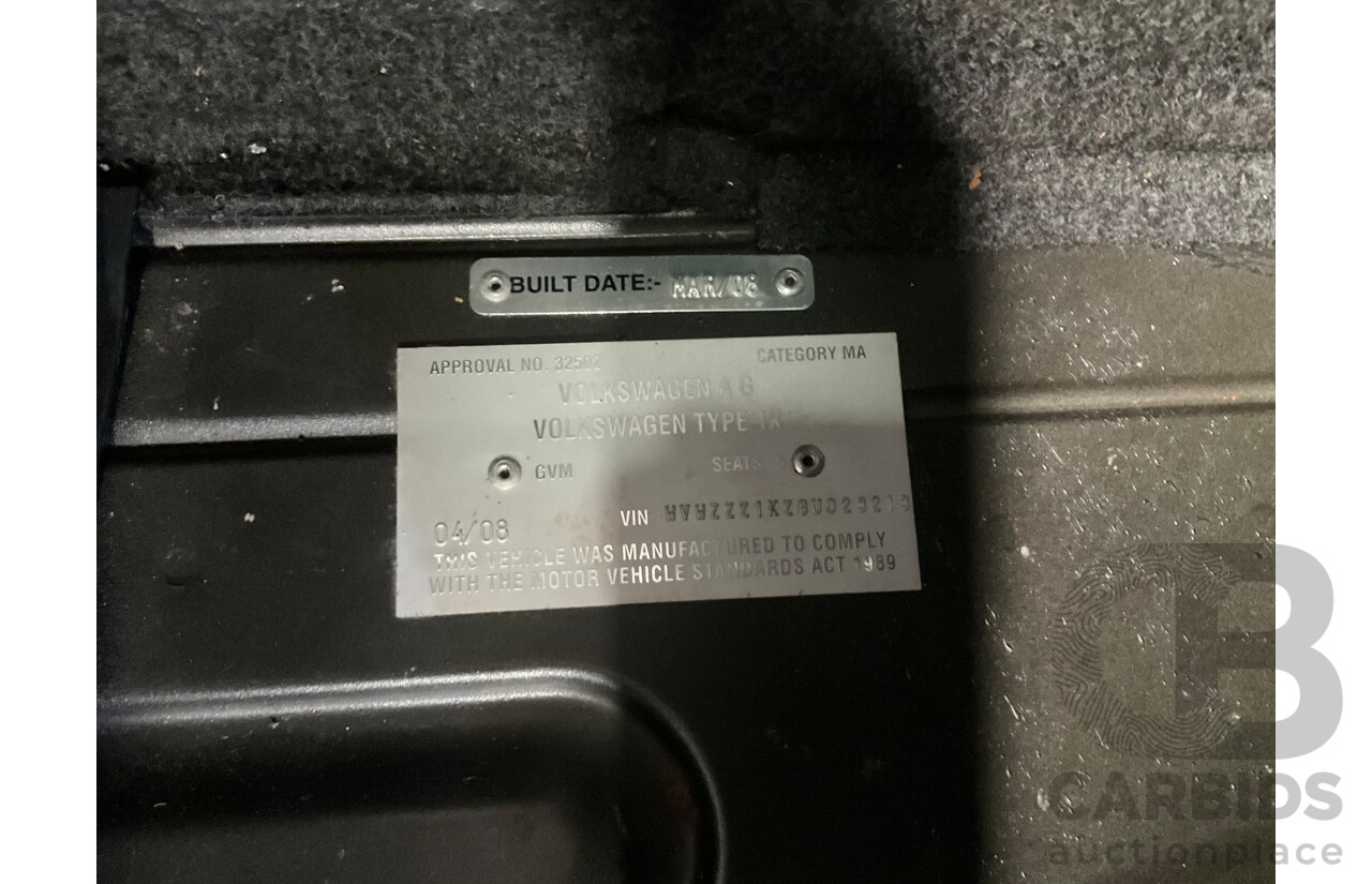 4/2008 Volkswagen Golf GTi 1K MY08 Upgrade 5d Hatchback Black Turbo 2.0L