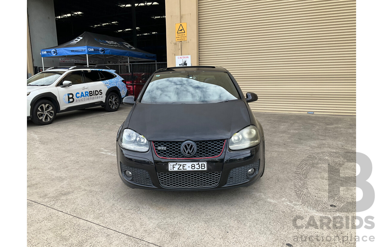 4/2008 Volkswagen Golf GTi 1K MY08 Upgrade 5d Hatchback Black Turbo 2.0L