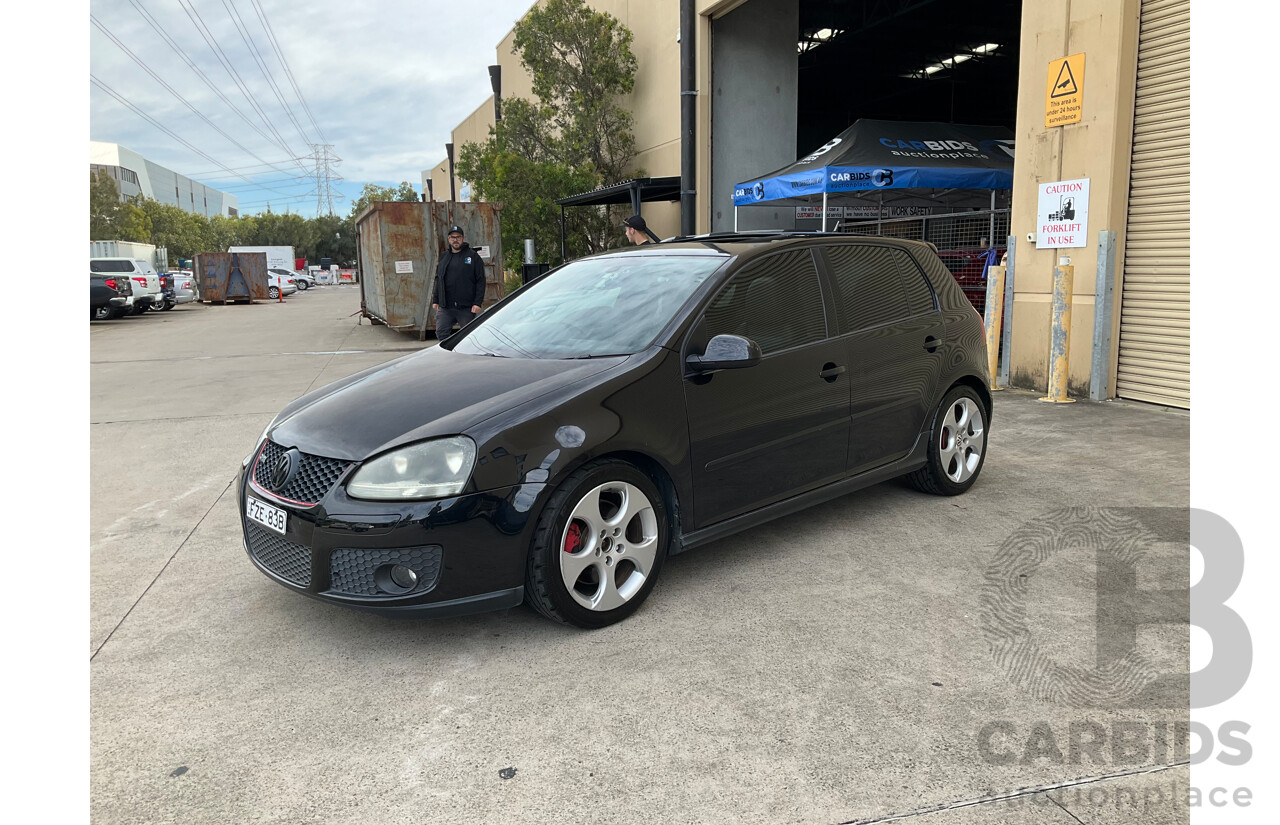 4/2008 Volkswagen Golf GTi 1K MY08 Upgrade 5d Hatchback Black Turbo 2.0L