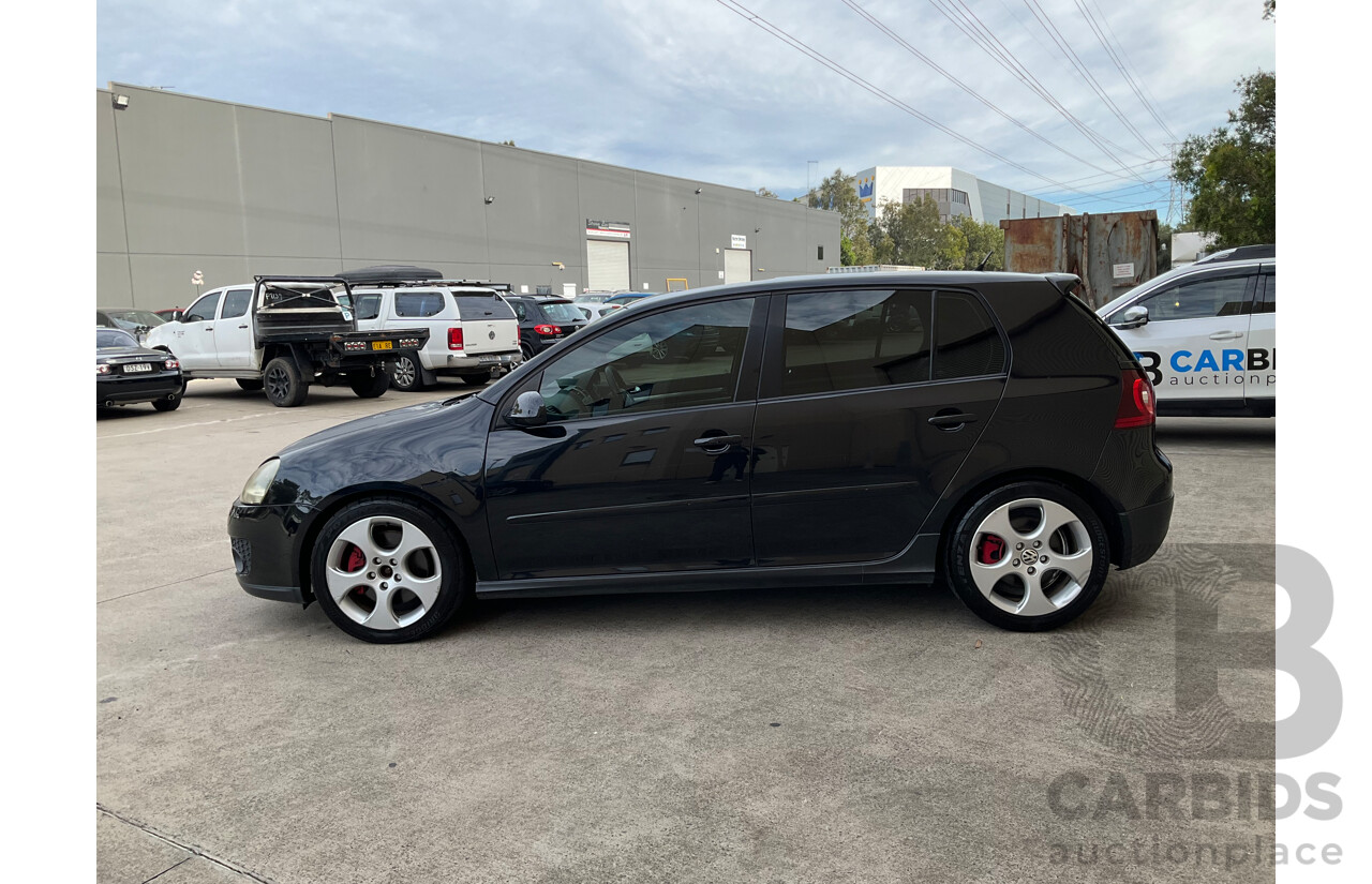 4/2008 Volkswagen Golf GTi 1K MY08 Upgrade 5d Hatchback Black Turbo 2.0L