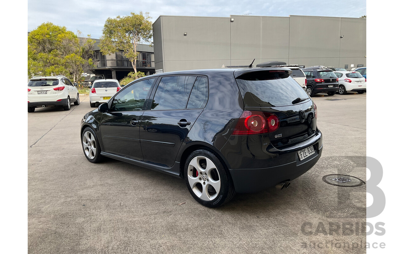 4/2008 Volkswagen Golf GTi 1K MY08 Upgrade 5d Hatchback Black Turbo 2.0L