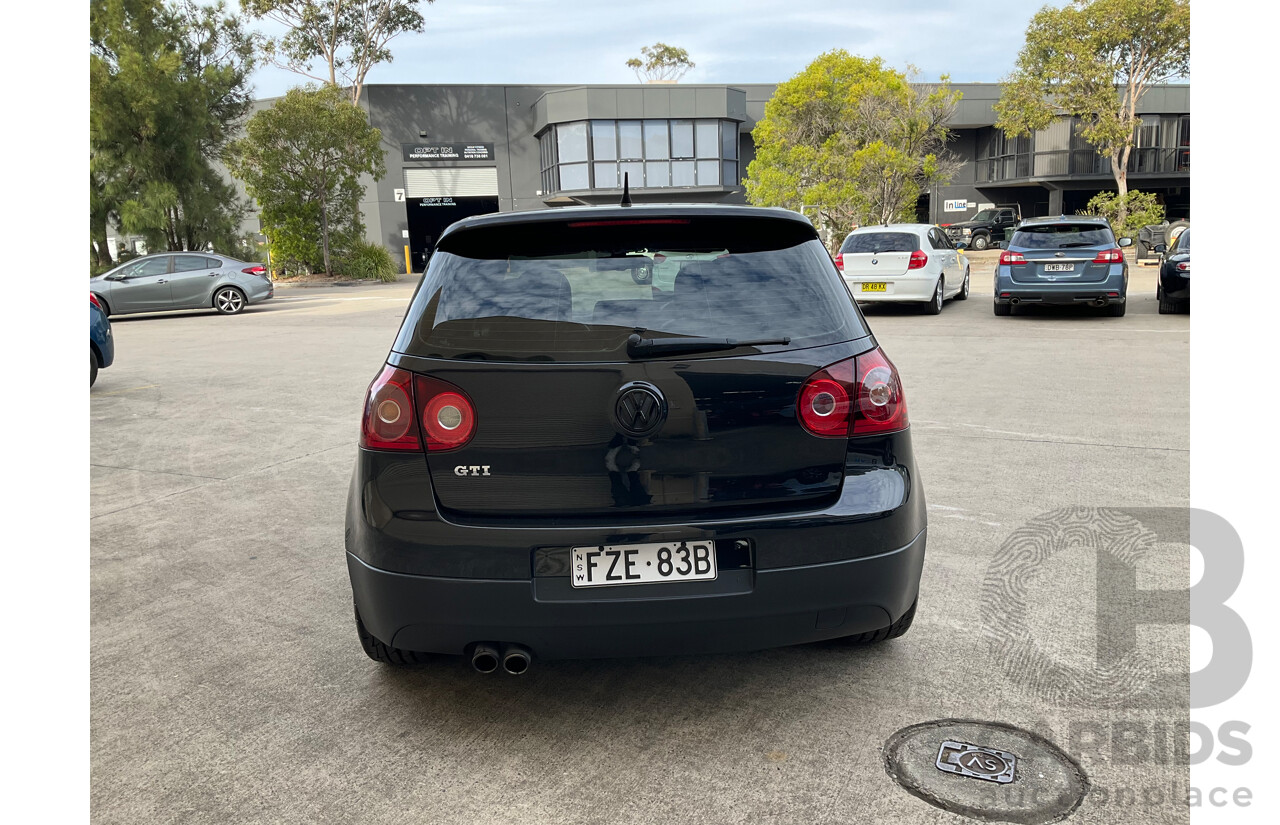 4/2008 Volkswagen Golf GTi 1K MY08 Upgrade 5d Hatchback Black Turbo 2.0L