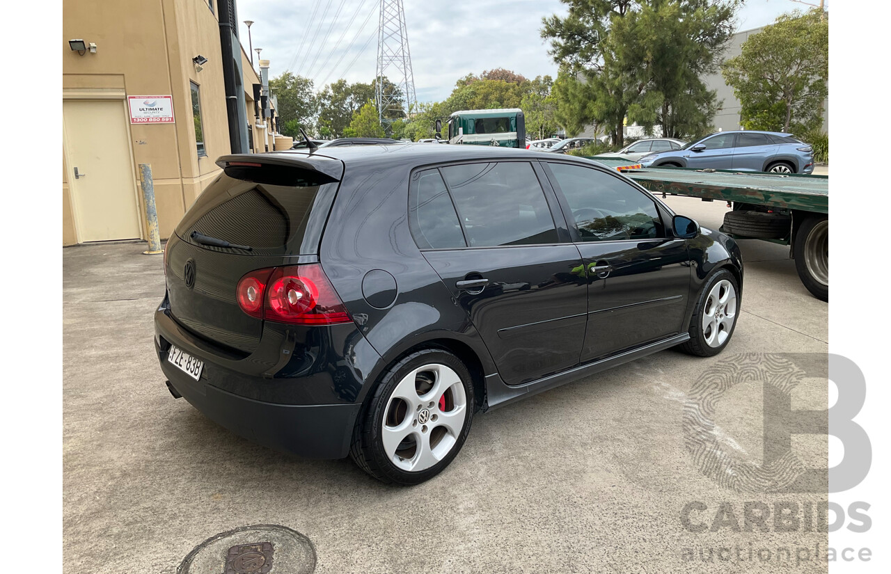 4/2008 Volkswagen Golf GTi 1K MY08 Upgrade 5d Hatchback Black Turbo 2.0L
