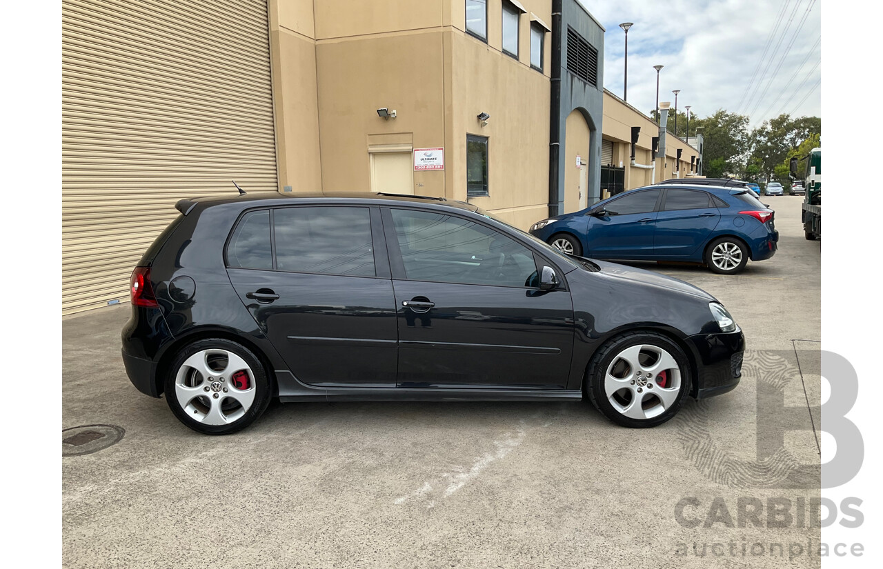 4/2008 Volkswagen Golf GTi 1K MY08 Upgrade 5d Hatchback Black Turbo 2.0L