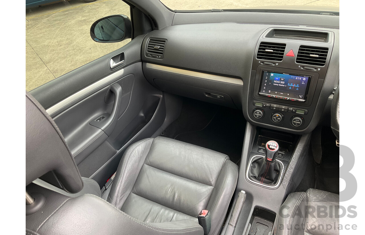 4/2008 Volkswagen Golf GTi 1K MY08 Upgrade 5d Hatchback Black Turbo 2.0L