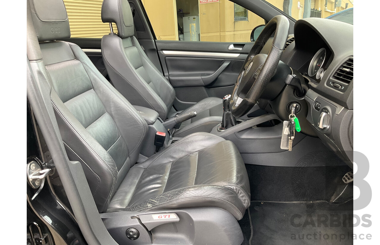 4/2008 Volkswagen Golf GTi 1K MY08 Upgrade 5d Hatchback Black Turbo 2.0L