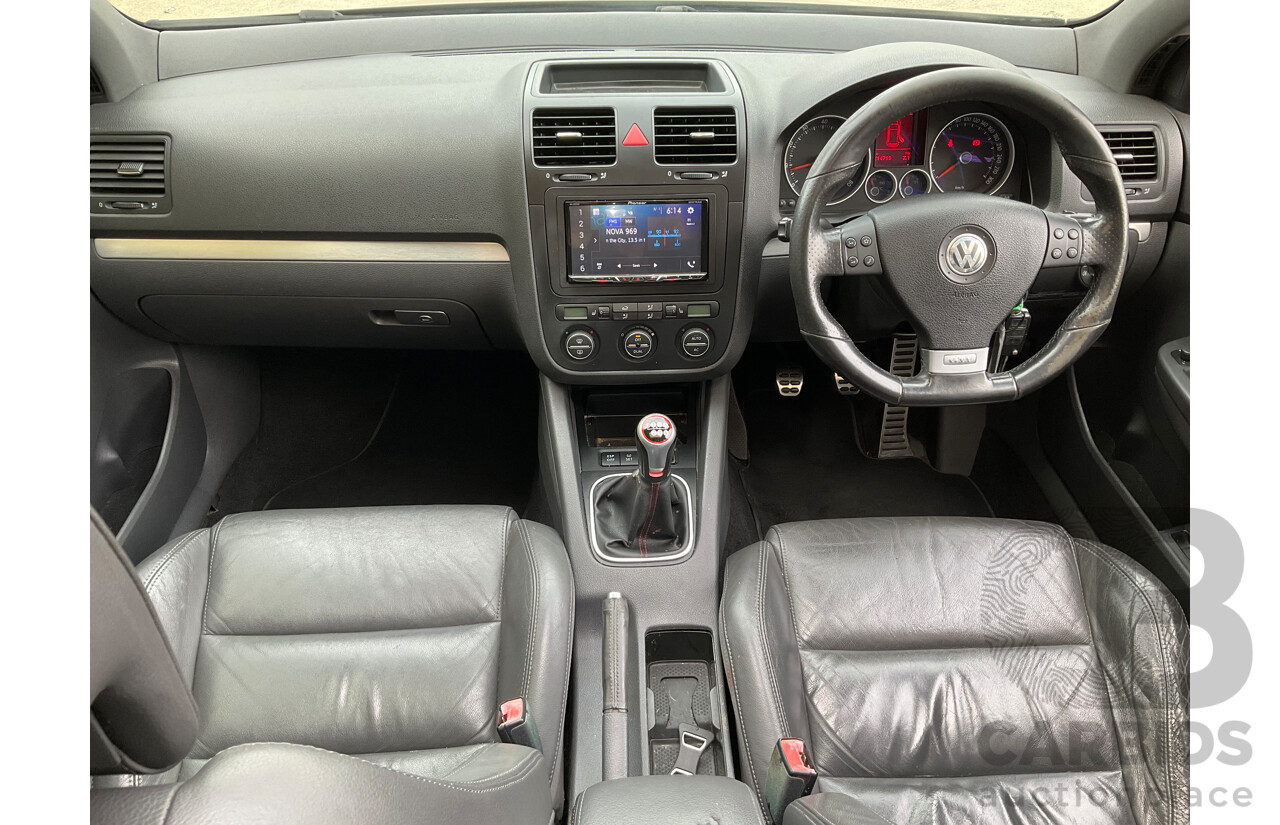 4/2008 Volkswagen Golf GTi 1K MY08 Upgrade 5d Hatchback Black Turbo 2.0L