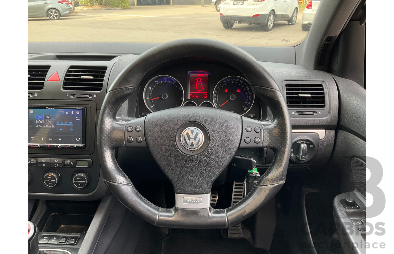 4/2008 Volkswagen Golf GTi 1K MY08 Upgrade 5d Hatchback Black Turbo 2.0L