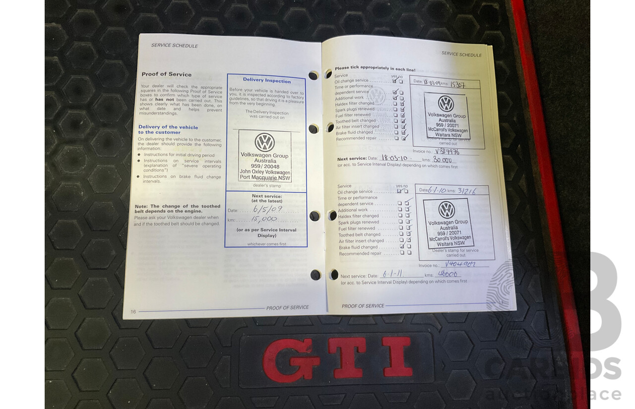 4/2008 Volkswagen Golf GTi 1K MY08 Upgrade 5d Hatchback Black Turbo 2.0L