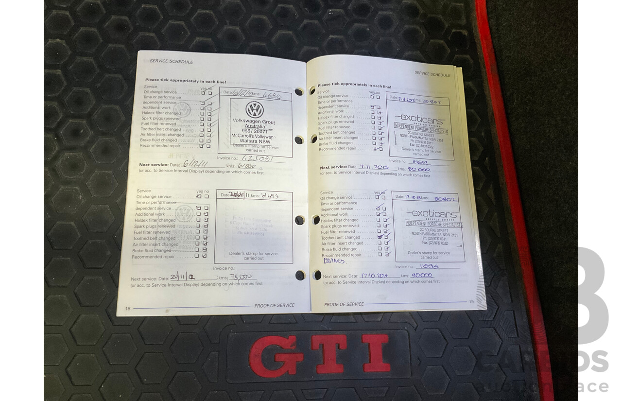 4/2008 Volkswagen Golf GTi 1K MY08 Upgrade 5d Hatchback Black Turbo 2.0L