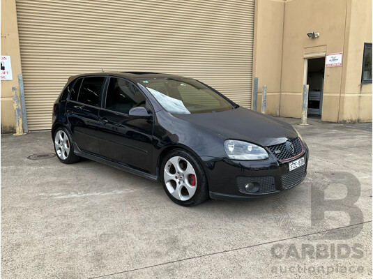 4/2008 Volkswagen Golf GTi 1K MY08 Upgrade 5d Hatchback Black Turbo 2.0L