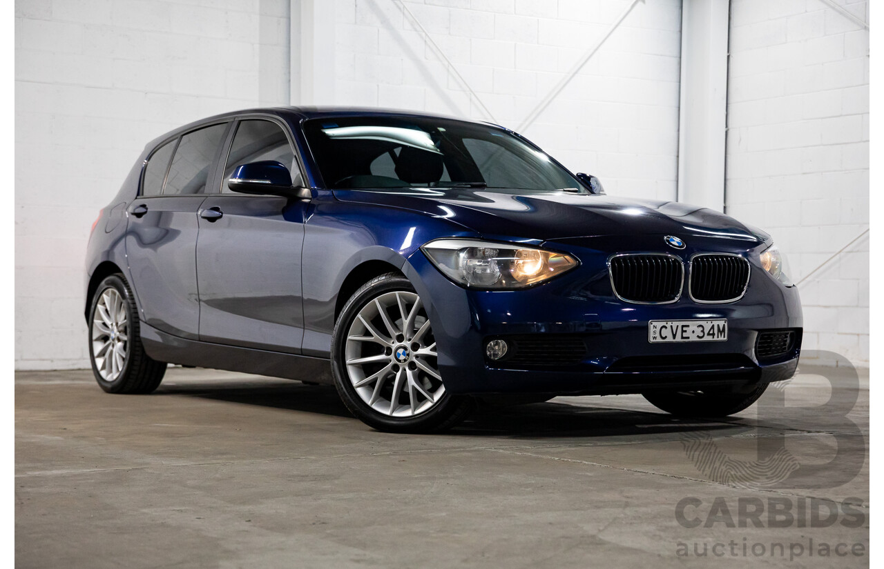 4/2013 BMW 118i F20 5d Hatchback Deep Sea Blue Metallic Turbo 1.6L