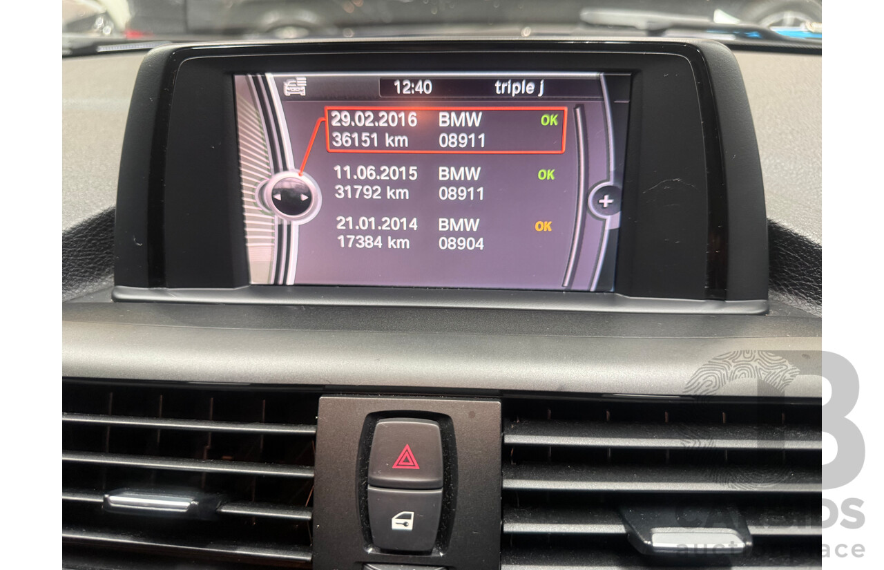 4/2013 BMW 118i F20 5d Hatchback Deep Sea Blue Metallic Turbo 1.6L