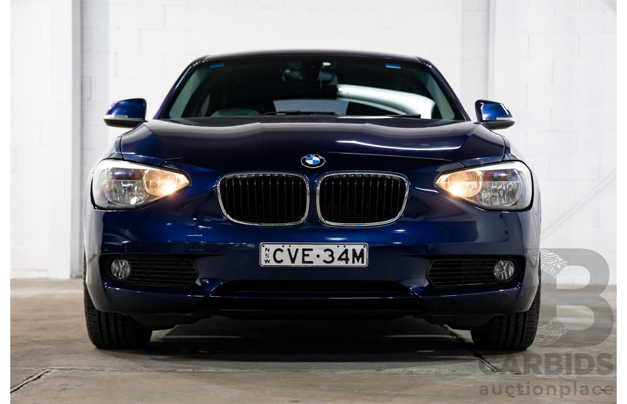4/2013 BMW 118i F20 5d Hatchback Deep Sea Blue Metallic Turbo 1.6L