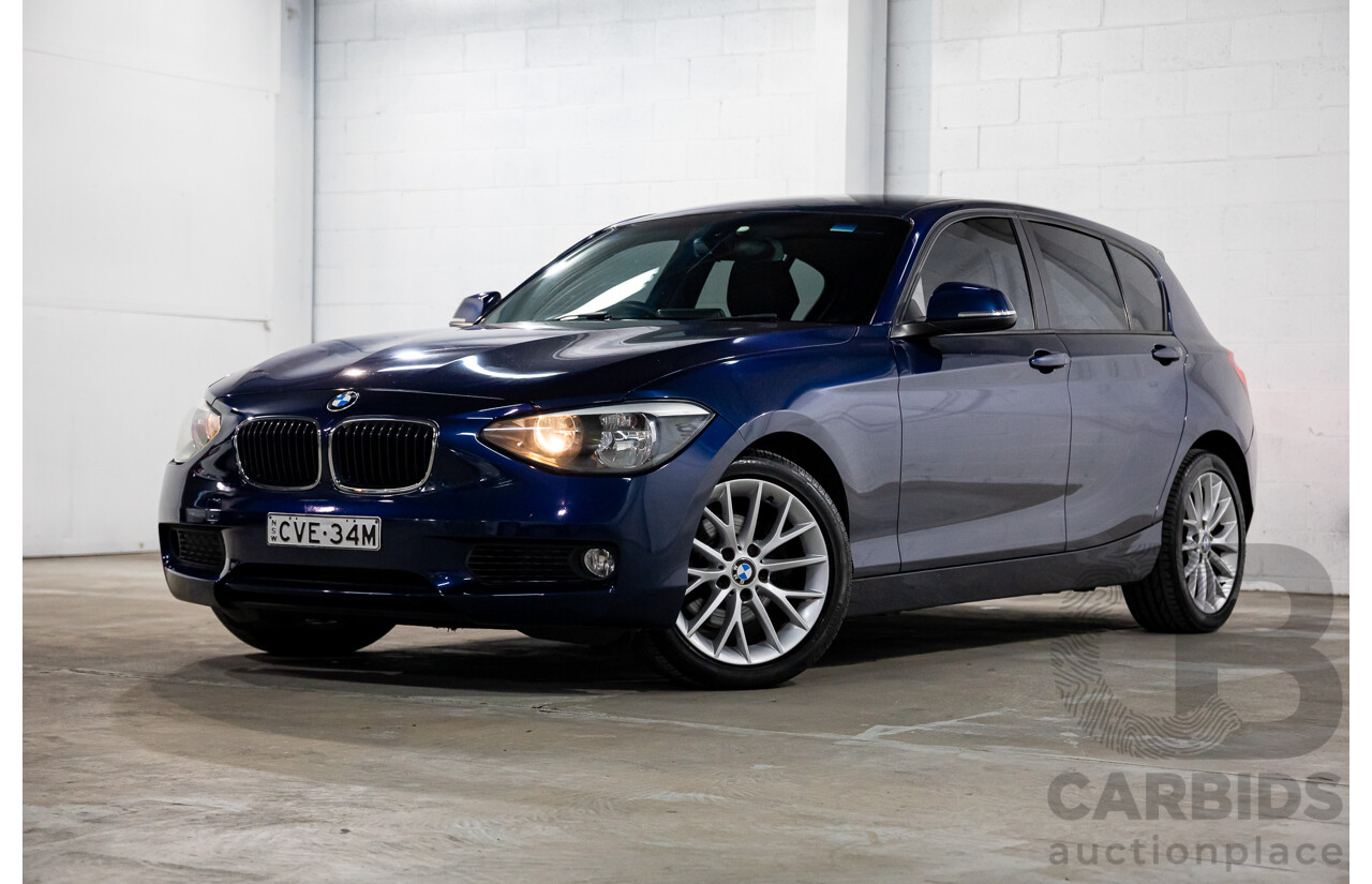 4/2013 BMW 118i F20 5d Hatchback Deep Sea Blue Metallic Turbo 1.6L