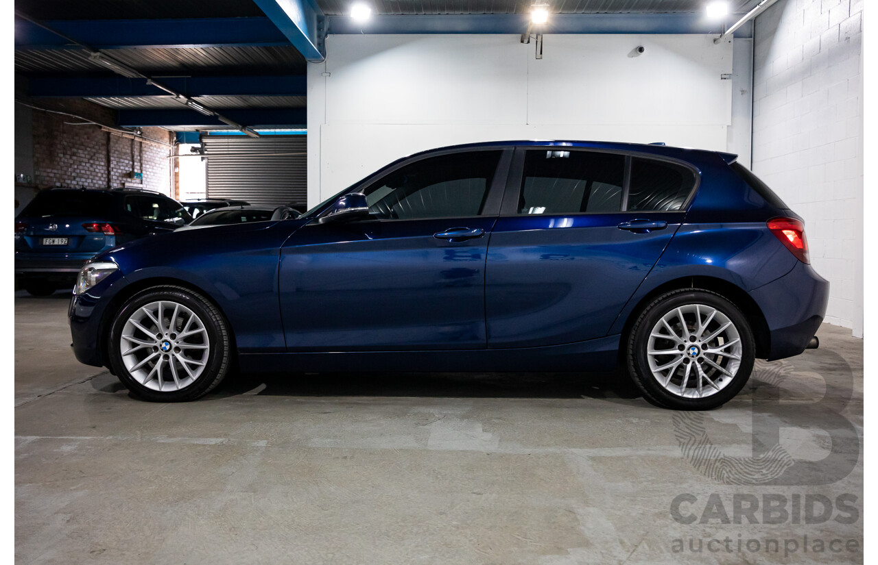 4/2013 BMW 118i F20 5d Hatchback Deep Sea Blue Metallic Turbo 1.6L