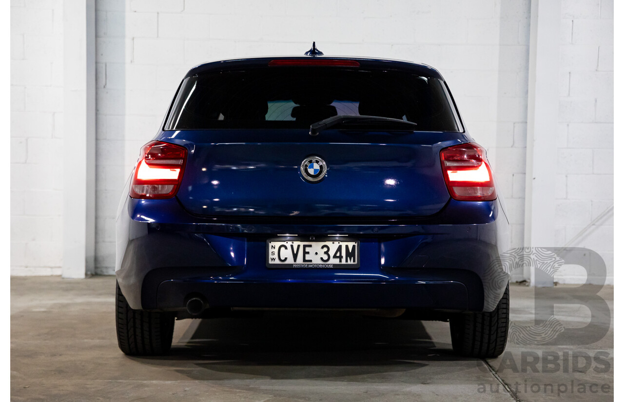 4/2013 BMW 118i F20 5d Hatchback Deep Sea Blue Metallic Turbo 1.6L