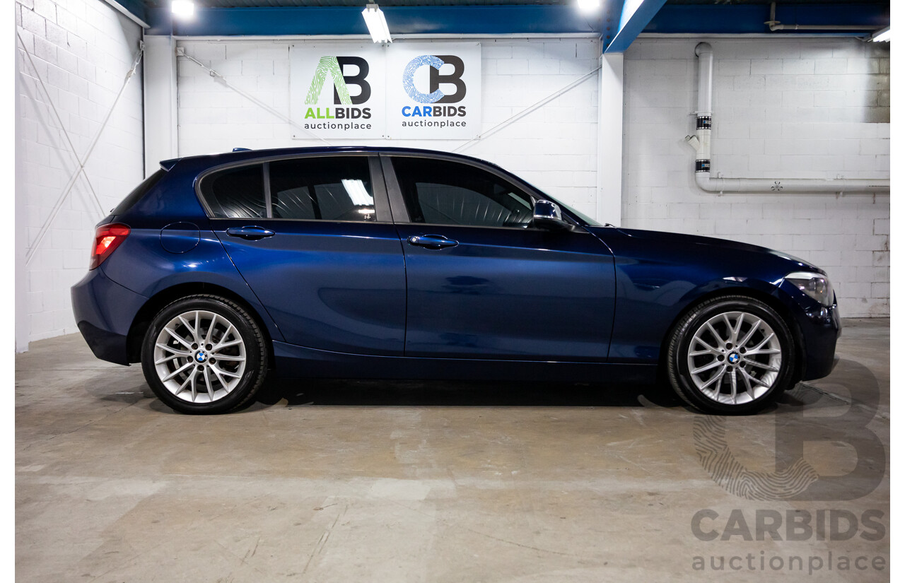 4/2013 BMW 118i F20 5d Hatchback Deep Sea Blue Metallic Turbo 1.6L