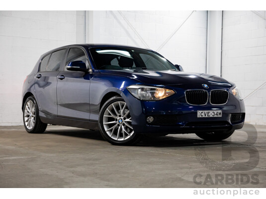 4/2013 BMW 118i F20 5d Hatchback Deep Sea Blue Metallic Turbo 1.6L