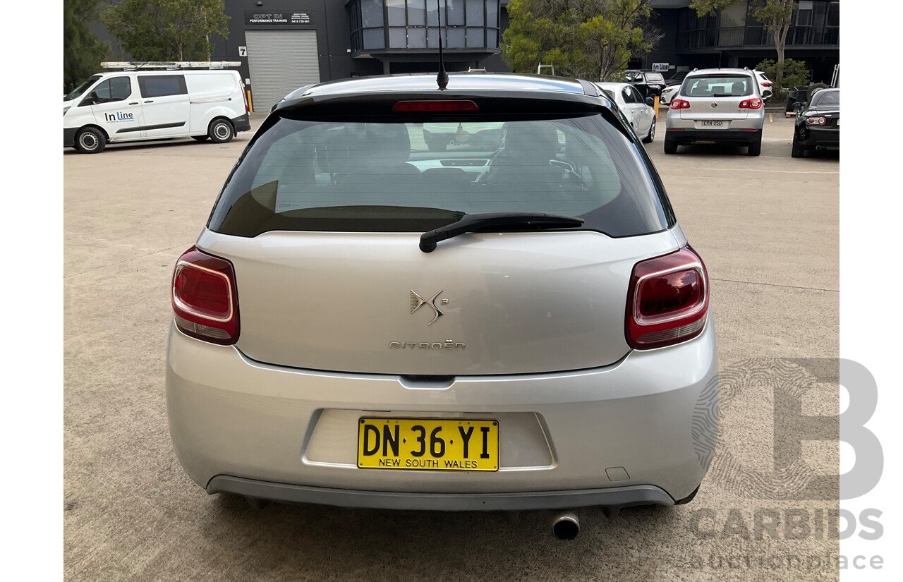 9/2014 Citroen DS3 Dstyle MY13 3d Hatchback Silver 1.6L