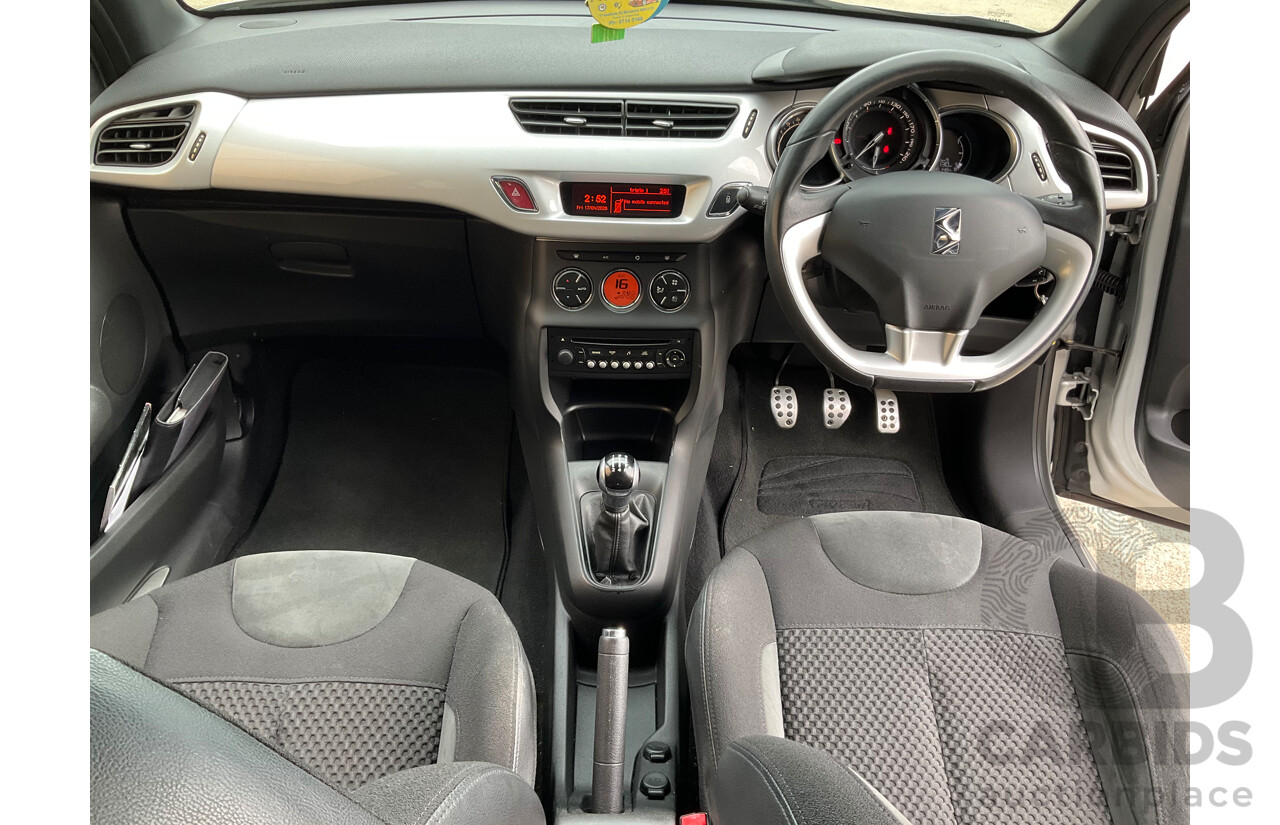 9/2014 Citroen DS3 Dstyle MY13 3d Hatchback Silver 1.6L