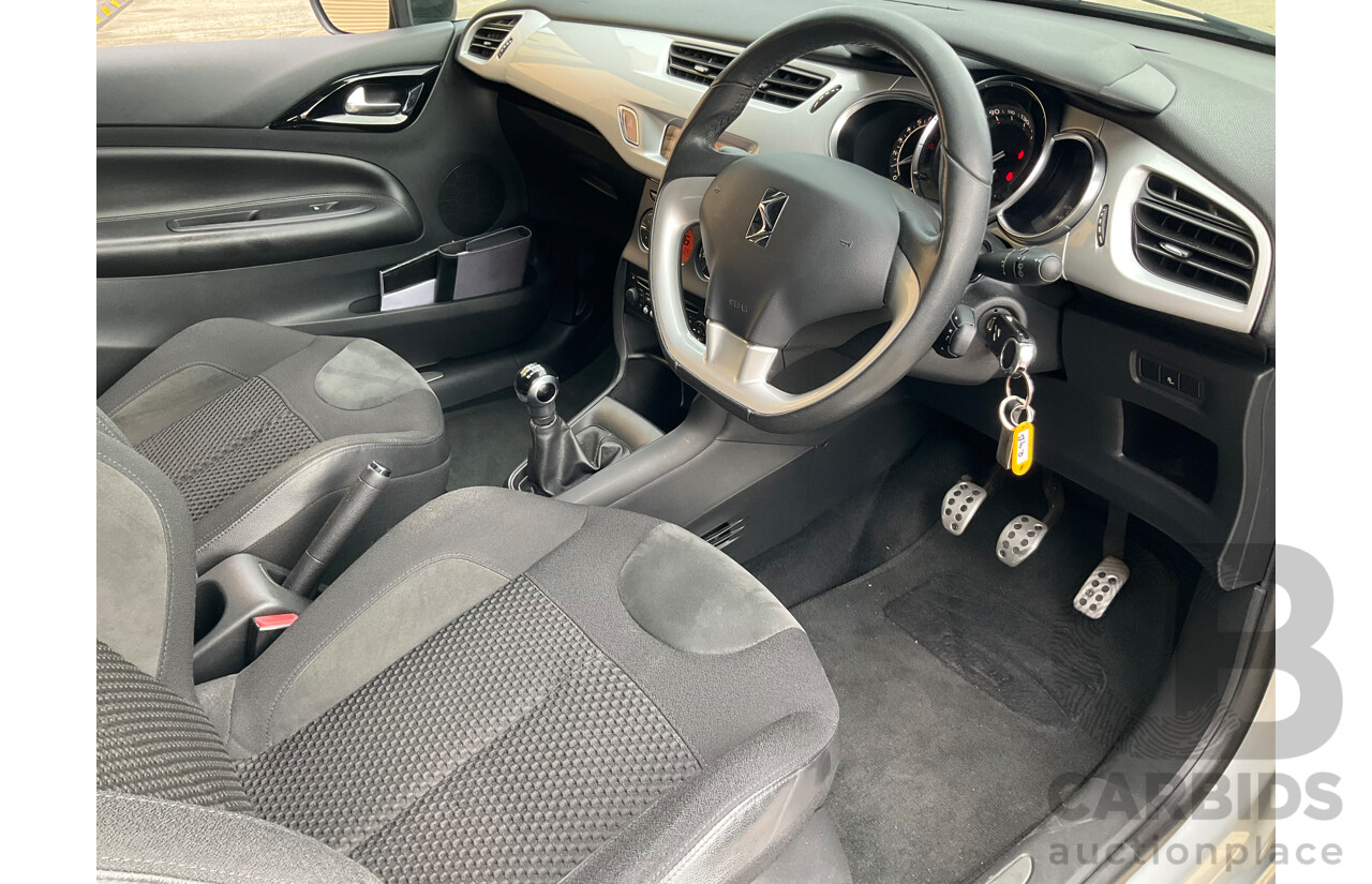9/2014 Citroen DS3 Dstyle MY13 3d Hatchback Silver 1.6L