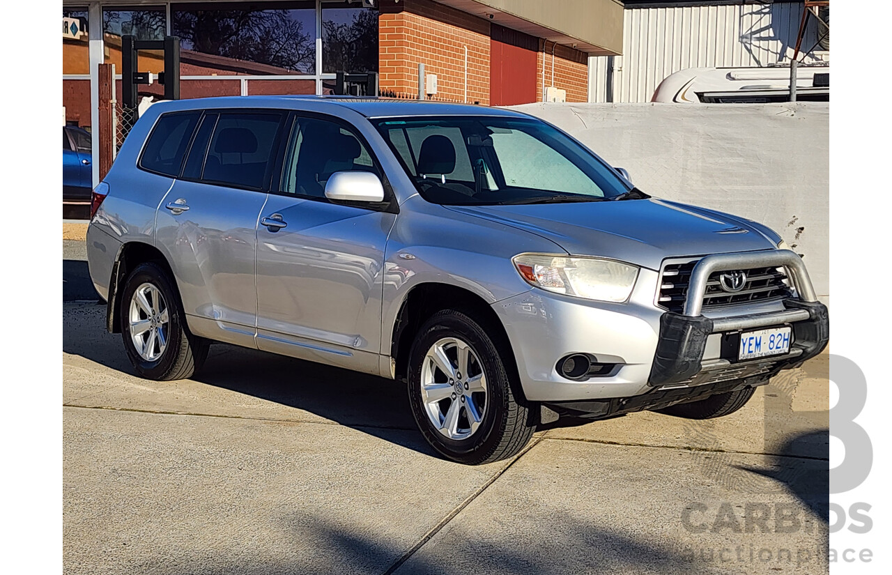 4/2009 Toyota Kluger KX-R (4x4) 7 SEAT GSU45R 4d Wagon Silver 3.5L