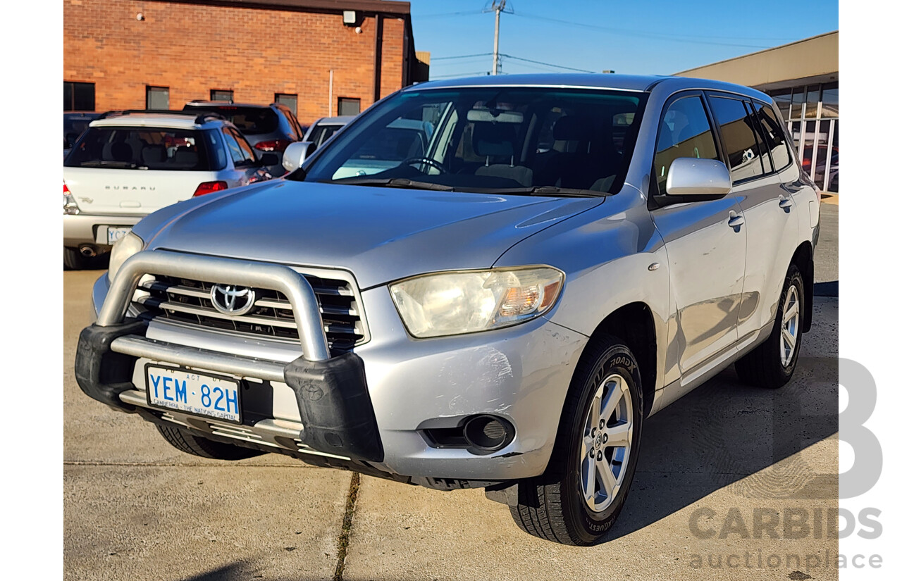 4/2009 Toyota Kluger KX-R (4x4) 7 SEAT GSU45R 4d Wagon Silver 3.5L