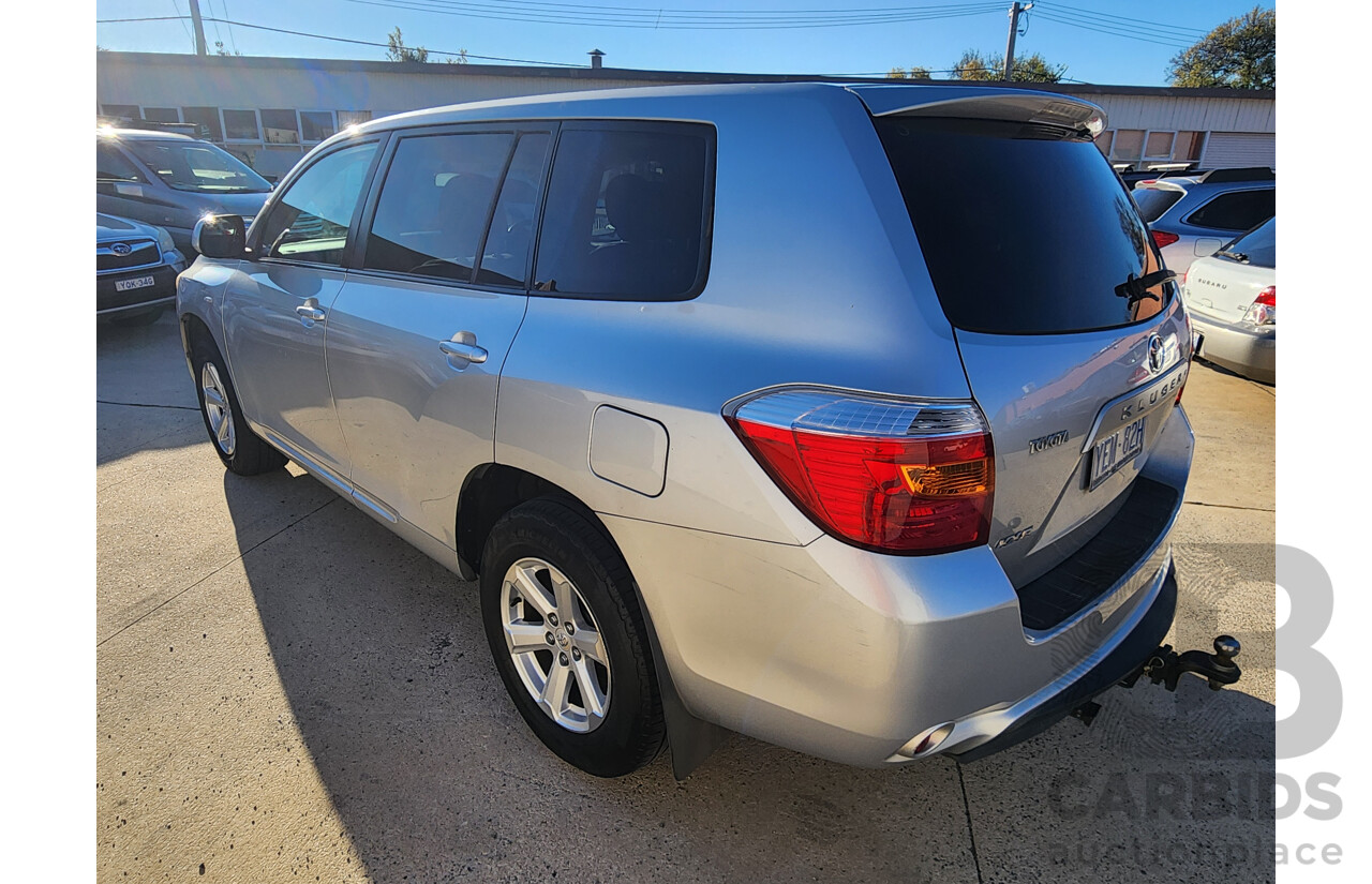 4/2009 Toyota Kluger KX-R (4x4) 7 SEAT GSU45R 4d Wagon Silver 3.5L